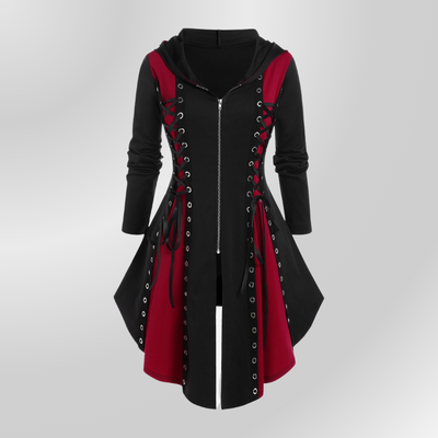 Manteau Gothique Noir et Rouge