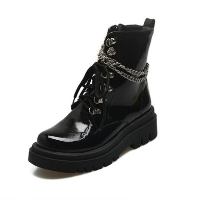 Chaussures Gothiques Compensées Noires Noir