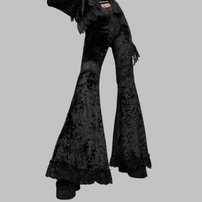 Pantalon Gothique Noir Victorien Romantique Femme