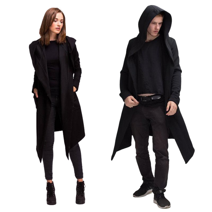 Manteau Noir Esprit Pour Homme – Taille L/XL, Style Hiver En Laine