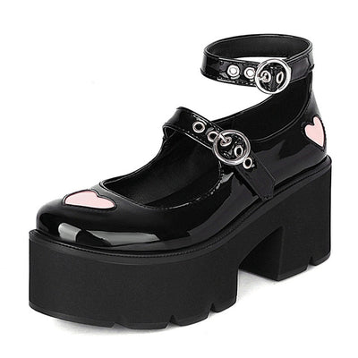 Chaussures Gothiques Compensées d'été Noir